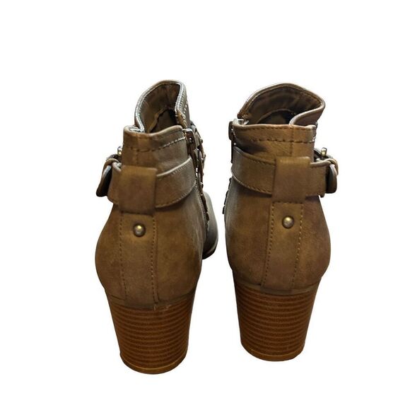 Indigo Rd. Brown Braided Ankle Boots Booties With Studs Size 7 - Picture 6 of 10